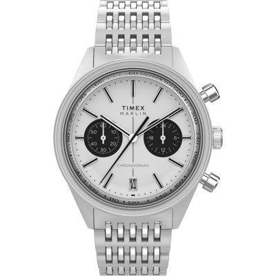 TIMEX TW2Y24600 Timex Marlin Jet Quartz Chronograph - 1-Year Warranty, Stylish Silver Design [Genuine Product]