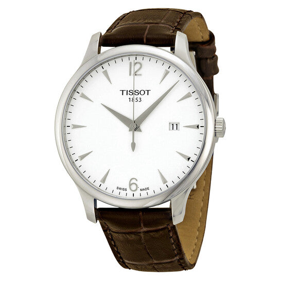 TISSOT T0636101603700 Watch - Tradition SI Calf Leather Watch - Elegant Design & Precision Timekeeping