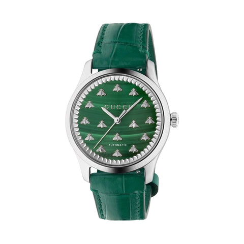 GUCCI YA1264213 G Timeless Green Watch with 2 Year Warranty, Elegant Design, Swiss Quartz Movement and Water Resistant for Timeless Style