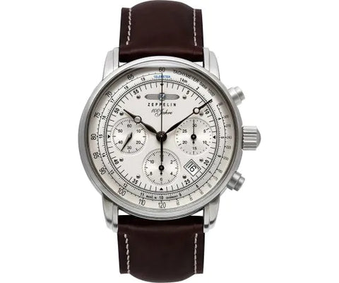 ZEPPELIN 86181 100th Anniversary Series White Watch with 2 Year Warranty and Genuine Craftsmanship for Timeless Elegance