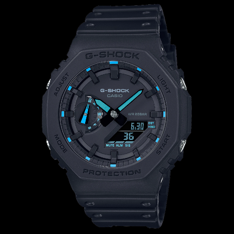 CASIO G-SHOCK GA-2100-1A2JF GA-2100-1A2 World time 20 bar watch