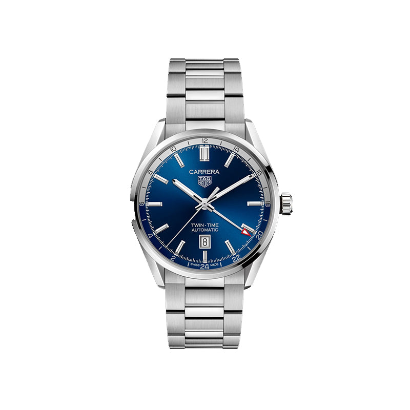 TAG HEUER CARRERA  TWIN TIME WATCH Self-winding watch - diameter 41 mm WBN201A.BA0640 - IPPO JAPAN WATCH 